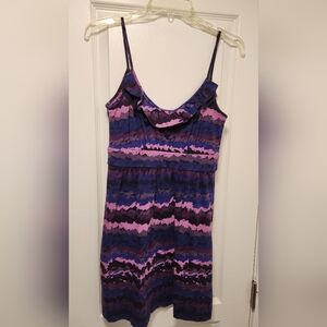Banana Republic Purple and Pink Ruffled Sundress